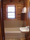 West Bathroom with vintage style hand held shower